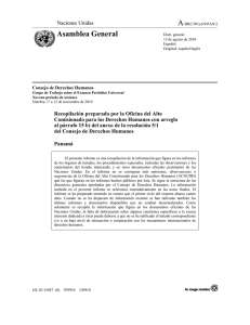 A Asamblea General Naciones Unidas Consejo de Derechos Humanos