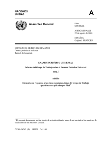 Report of the Working Group of Mali in Spanish - Addendum