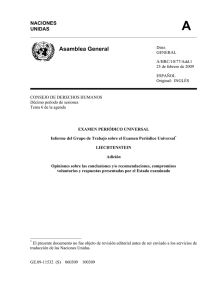 Addendum of the Report of the Working Group in Spanish