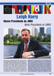 Eventos Latinoamericanos | Leigh Harry Nuevo Presidente de JMIC