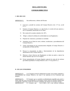 REGLAMENTO DEL CONSEJO DIRECTIVO