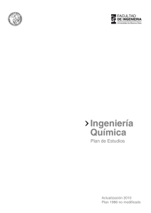 Ingeniería Química Plan de Estudios