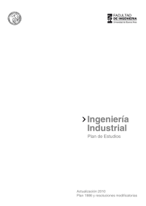 Ingeniería Industrial Plan de Estudios