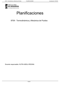 Planificaciones 8709 - Termodinámica y Mecánica de Fluidos 1 de 8