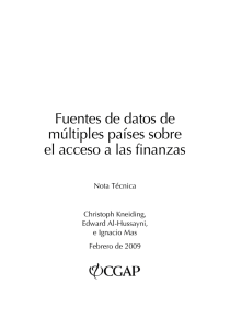 Fuentes de datos de múltiples países sobre el acceso a las finanzas