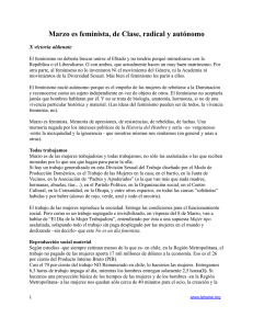 Marzo es feminista, de Clase, radical y autónomo X victoria aldunate