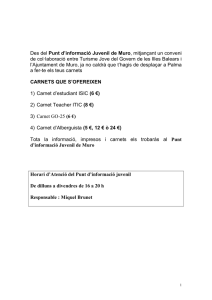 Instruccions de la tramitació del carnets joves