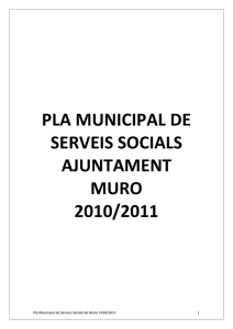 Pla Municipal de Serveis Socials Ajuntament de Muro