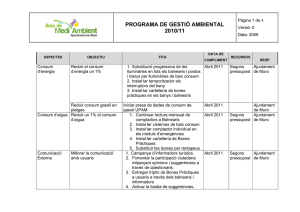 Programa Gestió Ambiental 2010-2011