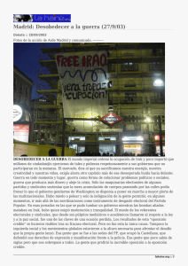 Madrid: Desobedecer a la guerra (27/9/03)