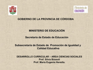 GOBIERNO DE LA PROVINCIA DE CÓRDOBA MINISTERIO DE EDUCACIÓN