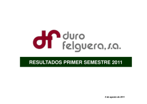 RESULTADOS PRIMER SEMESTRE 2011 5 de agosto de 2011