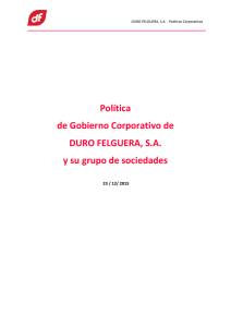 Política de Gobierno Corporativo de DURO FELGUERA, S.A.