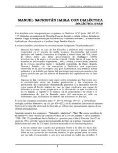 MANUEL SACRISTÁN HABLA CON DIALÉCTICA DIALÉCTICA (1983)