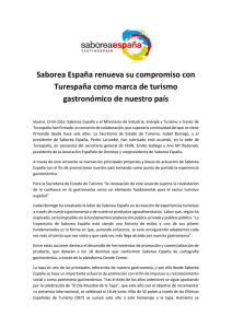 Saborea España renueva su compromiso con Turespaña como marca de turismo gastronómico de nuestro país
