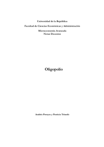 Oligopolio - Microeconomía avanzada