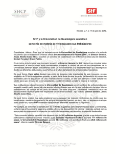 SHF y la Universidad de Guadalajara suscriben convenio en materia de vivienda para sus trabajadores