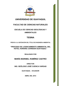 UNIVERSIDAD DE GUAYAQUIL TESINA FACULTAD DE CIENCIAS NATURALES