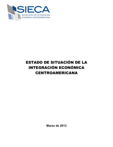 Estado de situación de la integración económica centroamericana - Marzo 2013
