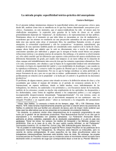 La mirada propia: especificidad teórico-práctica del anarquismo