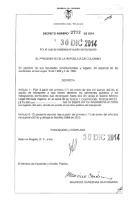 Decreto 2732 de 2014