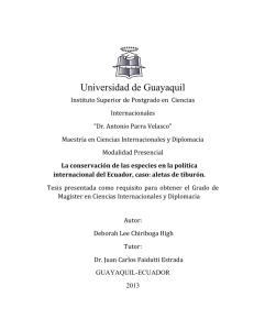 Deborah Lee Chiriboga High - La conservación de las especies en la política internacional del Ecuador, caso aletas de tiburón.pdf