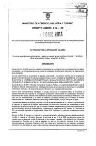 4946 MINISTERIO DE COMERCIO, INDUSTRIA Y TURISMO DECRETO NÚMERO,- DE