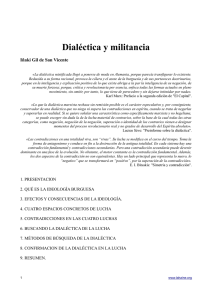 Dialéctica y militancia Iñaki Gil de San Vicente