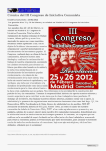 Crónica del III Congreso de Iniciativa Comunista