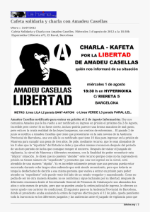 Cafeta solidaria y charla con Amadeu Casellas