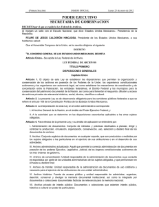 DOF Decreto por el que se expide la Ley Federal De Archivos_23.01.12