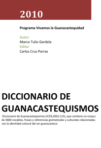 Diccionario de guanacastequismos