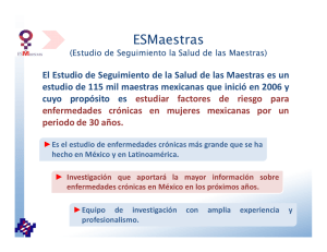 Presentación de Seguimiento del Proyecto EsMaestras 2012