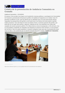Crónica de la presentación de Andalucía Comunista en Granada