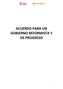 ACUERDO PARA UN GOBIERNO REFORMISTA Y DE PROGRESO