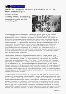 Reseña de “Anarquía, dinamita y revolución social”, de Ángel Herrerín López