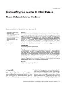 helicobacter pylori y c ncer de colon: Revisi n