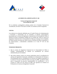 ACUERDO DE ACREDITACIÓN N° 428 Carrera de Ingeniería Comercial Universidad de Chile