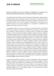 Proyecto de Decreto ESO Andalucia 2016-17