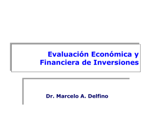 Evaluación Económica y Financiera de Inversiones