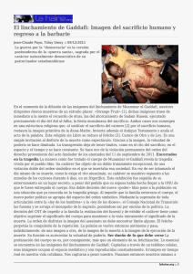 El linchamiento de Gaddafi: Imagen del sacrificio humano y