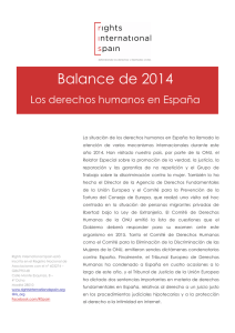 informe elaborado por Rights Internacional Spain.