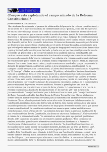 ¿Porqué está explotando el campo minado de la Reforma Constitucional?