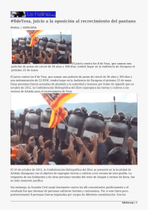 #8deYesa, juicio a la oposición al recrecimiento del pantano