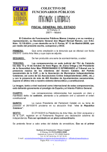 Puede leer aquí el texto íntegro del escrito enviado a la Fiscalía General del Estado