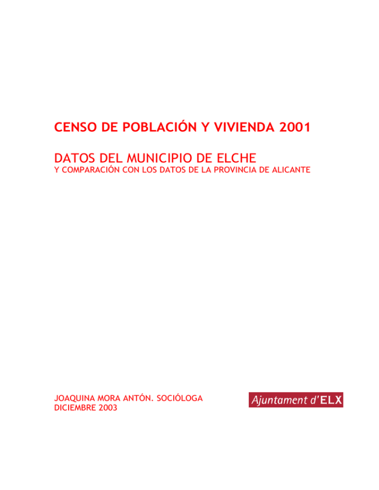 Censo De Población Y Vivienda 2001