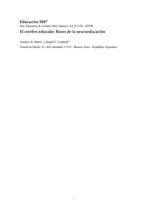 El cerebro educado: Bases de la neuroeducaci&oacute;n