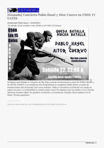 [Granada] Concierto Pablo Hasel y Aitor Cuervo en CSOA 15 GATXS