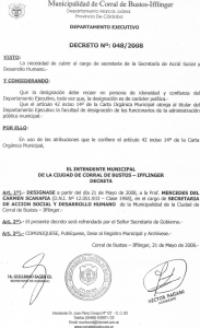 Decreto Nº 048/2008