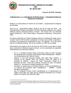 ORGANIZACION NACIONAL INDIGENA DE COLOMBIA ONIC NIT. 860.521.808-1